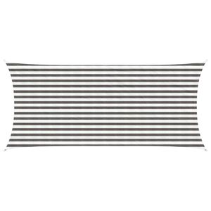 vidaXL Sunshade Sail Light Grey and White 2 x 4 m HDPE