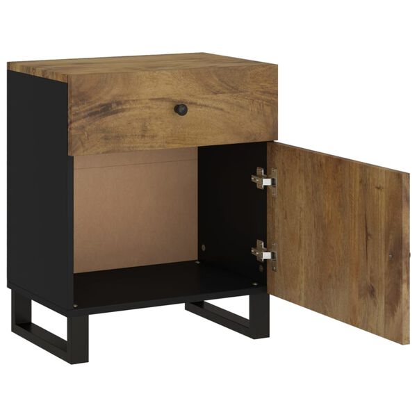 vidaXL Bedside Cabinet 50x33x60 cm Solid Wood Mango&Engineered Wood