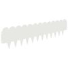 vidaXL Lawn Edging 10 pcs 103 x 25 cm Steel White