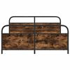 vidaXL Metal Bed Frame without Mattress Smoked Oak 160x200 cm