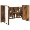 vidaXL Bathroom Mirror Cabinet with Shelf Old Wood 80 x 12 x 45 cm