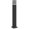 vidaXL Outdoor Floor Lamp with Outlet Black 80 cm Aluminium