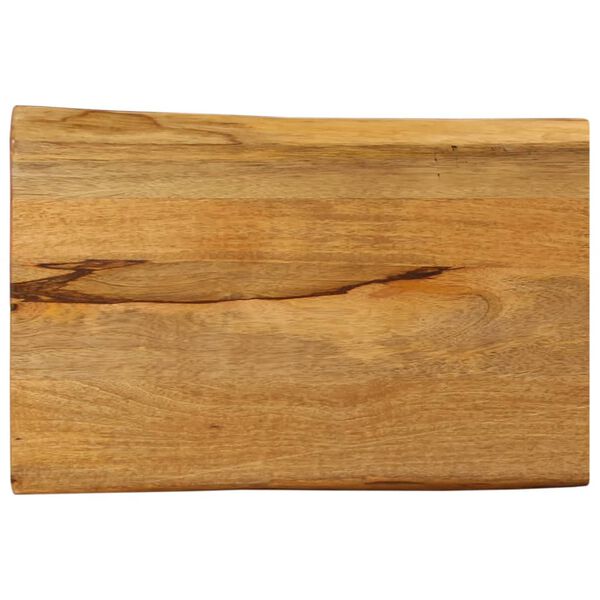 vidaXL Table Top 70x40x3.8 cm Live Edge Solid Wood Mango