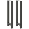 vidaXL Bar Table Legs Anthracite 2 pcs 40x(110-111) cm Steel