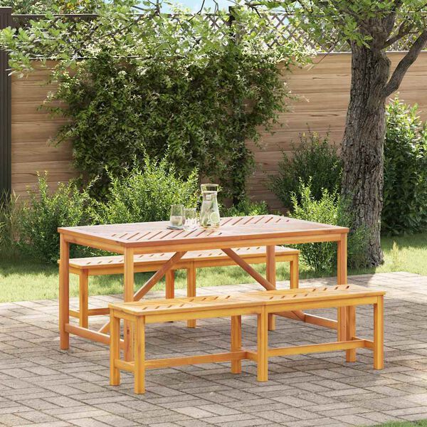 vidaXL Garden Dining Set 3 pcs Brown Solid acacia wood