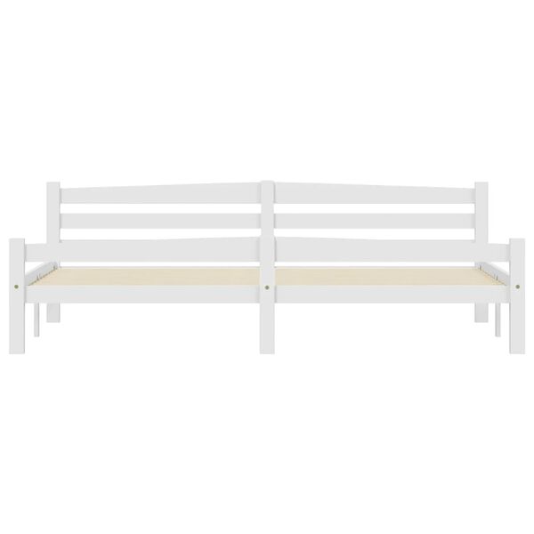 vidaXL Bed Frame without Mattress White Solid Wood Pine 200x200 cm