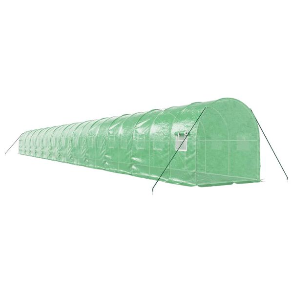 vidaXL Greenhouse with Steel Frame Green 48m&sup2; 24x2x2 m