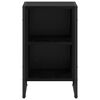 vidaXL Bedside Table Black Oak 39.5 x 30 x 50 cm Engineered Wood