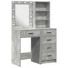 vidaXL Dressing Table 2 pcs Grey 50 x 41 x 135 cm Engineered Wood