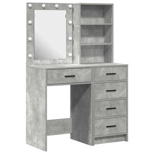 vidaXL Dressing Table 2 pcs Grey 50 x 41 x 135 cm Engineered Wood