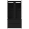 vidaXL Cabinet with Drawer Black 79.5 x 49 x 156 cm Engineered Wood