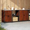 vidaXL Kitchen Storage Set with Shelf 3 pcs Rusty Weathering Steel
