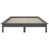 vidaXL Bed Frame without Mattress Grey Small Double Solid Wood