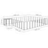 vidaXL Dog Kennel Black 25.41 m² Steel