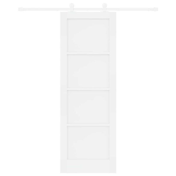 vidaXL Sliding Door White 73.5 x 211 cm Solid Pine Wood
