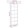 vidaXL Sliding Door with Hardware Set 76x205 cm ESG Glass&Aluminium