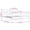 vidaXL Metal Bed Frame without Mattress Sonoma Oak 140x190 cm