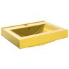 vidaXL Wash Basin with Overflow 60x46x16 cm Ceramic Gold