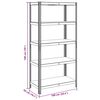 vidaXL 5-Layer Storage Shelf Anthracite Steel&Engineered Wood