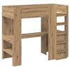 vidaXL Loft Bed Frame with Desk with Storage Artisan Oak 90 x 190 cm