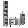 vidaXL 3 Piece Bathroom Furniture Set Grey Sonoma Engineered Wood