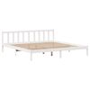 vidaXL Bed Frame without Mattress White 180x200 cm Super King Solid Wood Pine