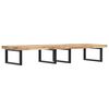 vidaXL Basin Shelf Wall Mounted Steel and Solid Wood Acacia