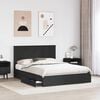 vidaXL Storage Bed with Headboard Black 150 x 200 cm Engineered Wood