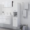 vidaXL Bathroom Cabinet High Gloss White 30x30x130 cm Engineered Wood