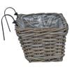 vidaXL Hanging Planter Basket 2 pcs Grey 48 x 22 x 15 cm Lacak Rattan