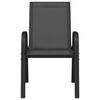 vidaXL Stackable Garden Chairs 4 pcs Black Textilene Fabric