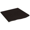 vidaXL Wall Shelf Dark Brown 60x60x2 cm Treated Solid Wood Oak