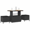 vidaXL Garden Dining Set Black Poly rattan