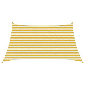vidaXL Sunshade Sail 3 / 4 x 2 m HDPE Rectangular Yellow and White