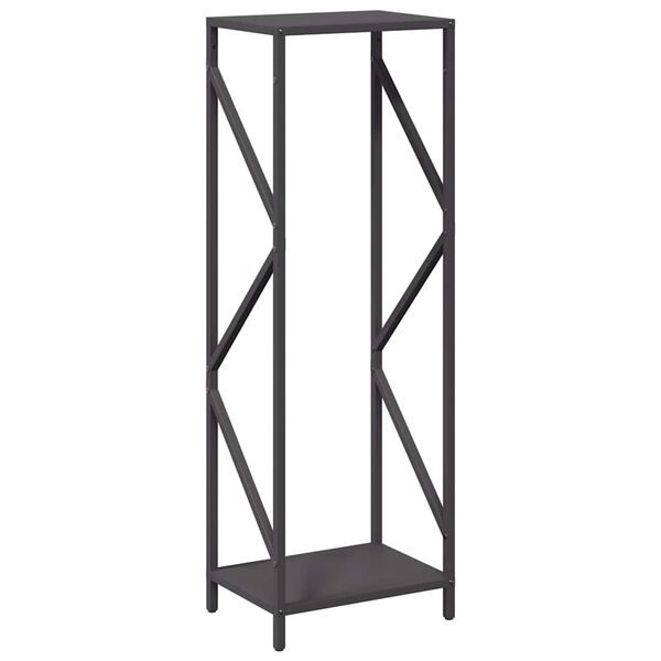 vidaXL Firewood Rack Black 34x25x100 cm Cold-rolled steel
