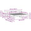 vidaXL Bed Frame with Headboard Brown 200 x 200 cm Solid Pine Wood