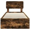 vidaXL Bed Frame with Headboard Smoked Oak 90 x 190 cm Engineered Wood