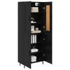 vidaXL Highboard 2 pcs Black Oak Engineered Wood and Glass
