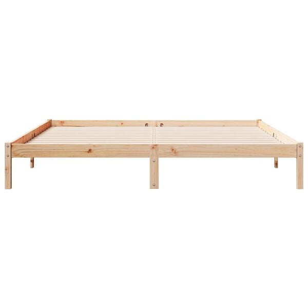 vidaXL Extra Long Bed Frame without Mattress 200x220 cm Solid Wood Pine