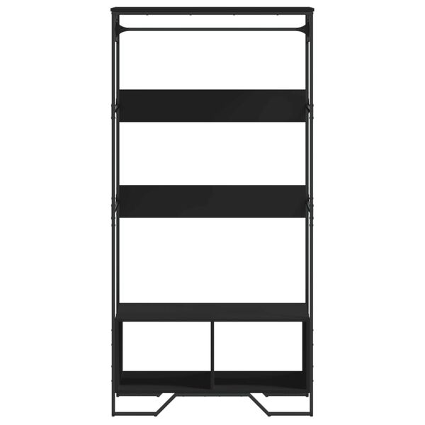 vidaXL Wardrobe Black 90x50x180 cm Engineered Wood