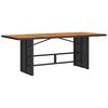 vidaXL Garden Dining Set 9 pcs Black Poly Rattan