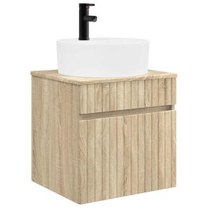 vidaXL Wall-mounted Sink Vanity Sonoma Oak 49 x 44.5 x 65 cm