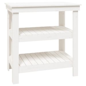 vidaXL Work Bench White 78.5x50x80 cm Solid Wood Pine