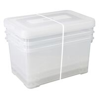 Curver Storage Boxes Set Handy 3x50L Transparent