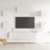 vidaXL 7 Piece TV Cabinet Set White Engineered Wood