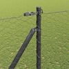 vidaXL Fence Post Grey 100 x 1.5 m (36 mm mesh) Steel and PVC