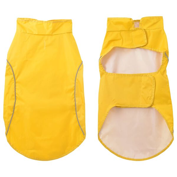 vidaXL Dog Raincoat with Reflective Strips Polyester Yellow XL