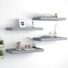 vidaXL Floating Wall Shelves 4 pcs Grey 50x23x3.8 cm MDF