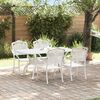 vidaXL Garden Dining Set 5 pcs White Aluminium