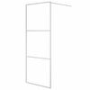 vidaXL Walk-in Shower Wall Silver 80x195 cm Clear ESG Glass